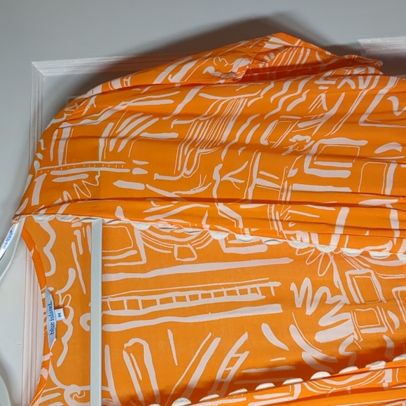 Blue Island Orange Duster dress/cover up - Picture 5 of 16